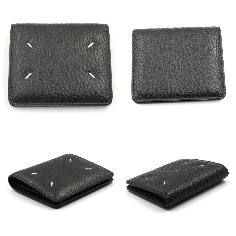Maison Margiela 二つ折り財布 S56UI0140 P0399 Maison Margiela(メゾンマルジェラ) / 2つ折り財布/レザー/BLK
