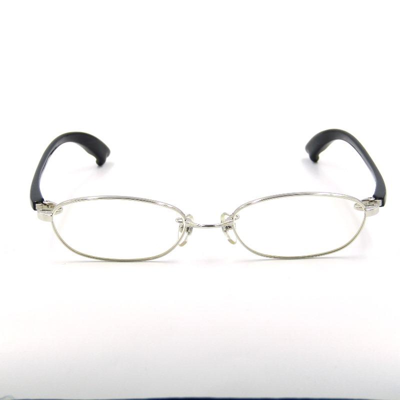 中古】美品 999.9 フォーナインズ メガネフレーム O-02T ワンポイント  
