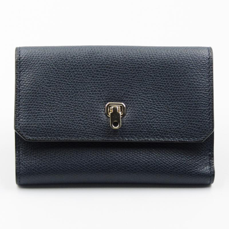 美品 Valextra ヴァレクストラ 二つ折り財布 V9L32 028 000U ダブル  