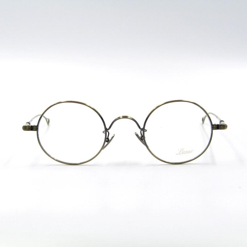 美品 ルノア M5-05 メタルフレーム ラウンド ゴールド 中古伊達