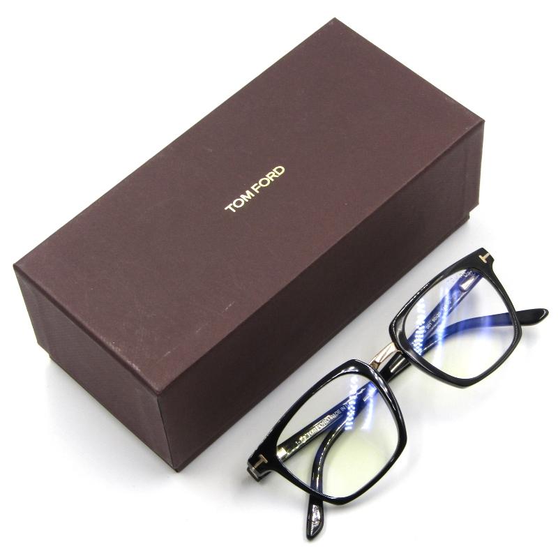 TOM FORD 美品 トムフォード メガネフレーム TF5523-B 001 スクエア 