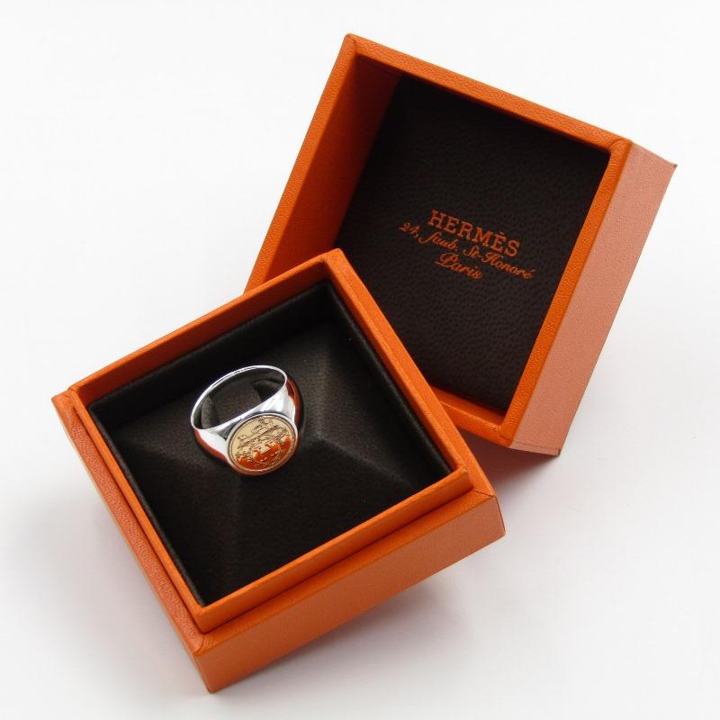 HERMES 美品 エルメス リング エクスリブリス シュヴァリエ PM HERMES 美品 エルメス リング エクスリブリス シュヴァリエ PM