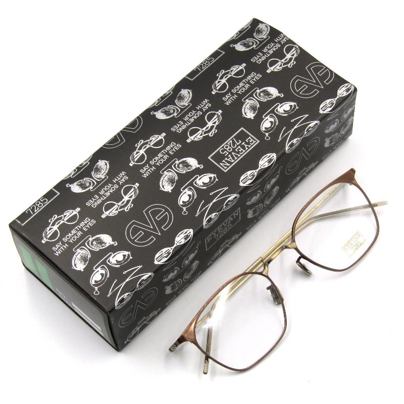 eyevan 7285 mod216 ゴールドフレーム　度なし 未使用 EYEVAN7285 アイヴァン7285 メガネフレーム MOD.162