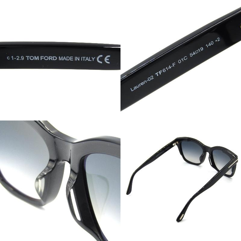 TOM FORD トムフォード サングラス TF614-F Lauren-02 01C ローレン スクエア フルフィット イタリア製 ブラック 黒  50016575