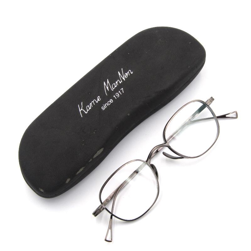 美品 Kame ManNen カメマンネン メガネフレーム KMN-114 スクエア 日本  