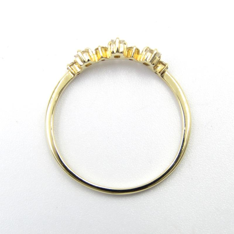 美品 BIZOUX ビズー リング ダイヤモンド グラース K18 BX03184 0.28ct イエローゴールド レディース 7P GLACE 17号  50017174｜classic｜07