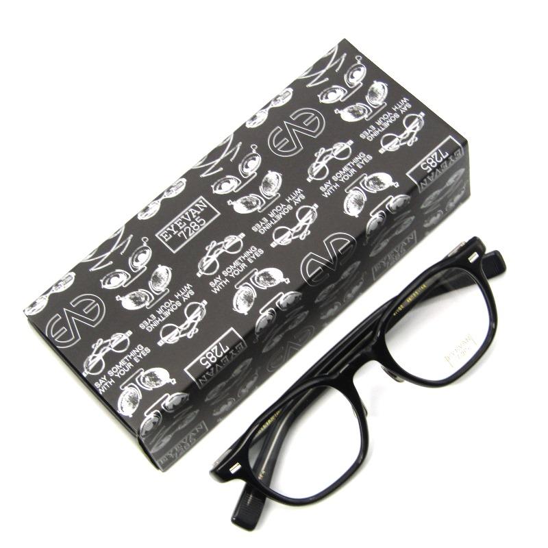 美品 EYEVAN 7285 788 ブラック フラットレンズ EYEVAN 7285 FLAGSHIP STORE LIMITED COLOR 「Monochrome