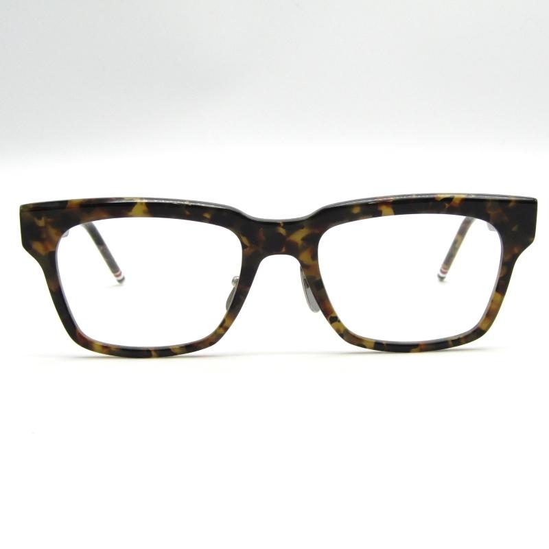 トムブラウン THOM BROWNE ブラック セルフレーム ラウンド メガネ THOM BROWNE 未使用 トムブラウン メガネフレーム TBX-418-54