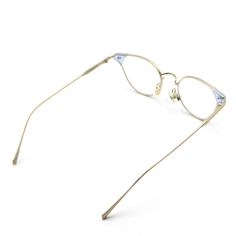 金子眼鏡 度なしグレーレンズサングラス コンビフレーム クリア