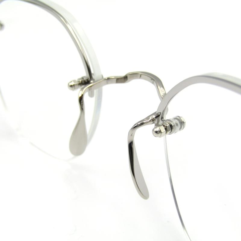 美品 ayame HEX RW メガネ シルバー 日本製 未使用 ayame アヤメ メガネフレーム HEX RW ヘックス ヘキサゴン ツー