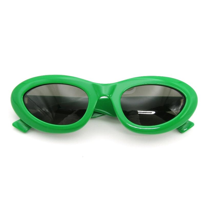 BOTTEGA VENETA グリーン サングラス BOTTEGA VENETA】スクエア◇ブラック＆グリーン◇サングラス (BOTTEGA