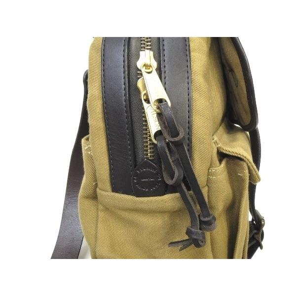 良品 FILSON フィルソン リュックサック レザー キャンバス タン 鞄 