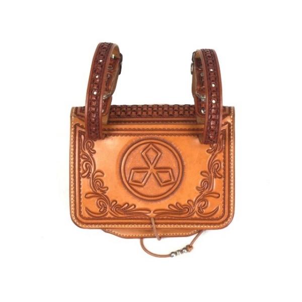 美品 大和工房 カービング レザー ウォレット イン バッグ 龍 鯉 鞄  