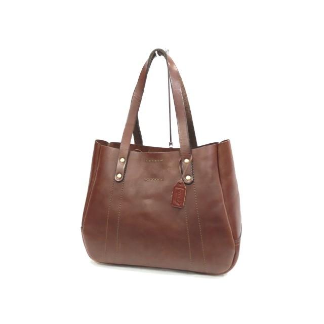 Herz ヘルツ レザー ウーマントート T 10 トートバッグ ブラウン 茶 チョコ スターレ バッグ 鞄 中古 中古 クラシック 通販 Yahoo ショッピング