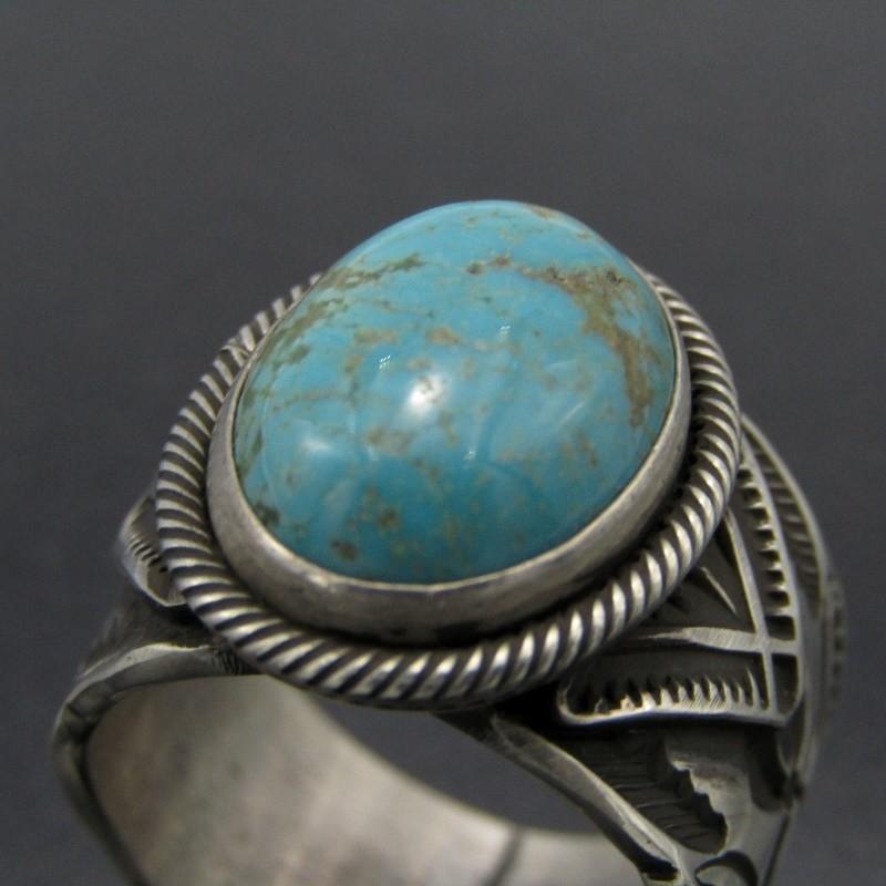 美品 Gary Reeves ナバホ族 リング ナンバーエイト ターコイズ 美品 Gary Reeves ナバホ族 リング ナンバーエイト ターコイズ