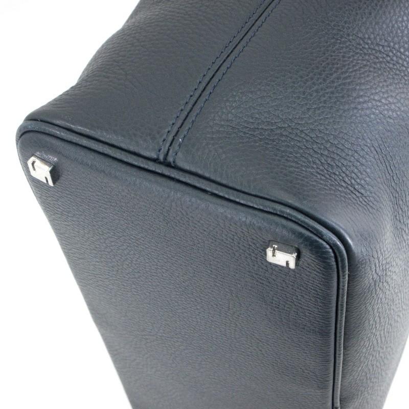 SERAPIAN 2室 ビジネスバッグ レザー Double gusset briefcase evoluzione eclipse black