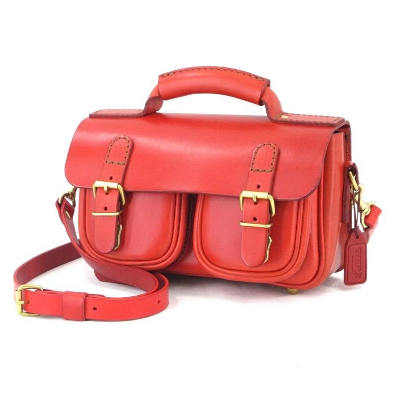 美品 HERZ ヘルツ ショルダーバッグ 2WAY レザー ハンドバッグ ミニ  