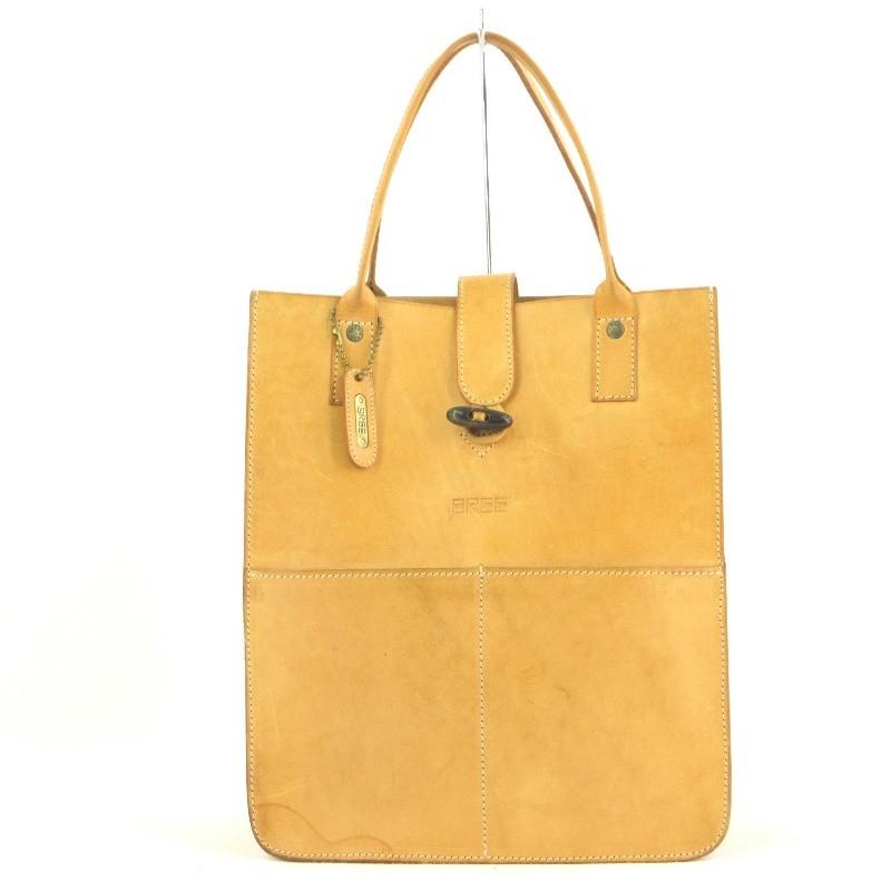 ⭐️未使用品⭐️　BREE　ブリー　トートバッグ　レザーバッグ　ヌメ革　キャメル BREE ブリー トートバッグ トグルボタン ポーチ付き ナチュラル