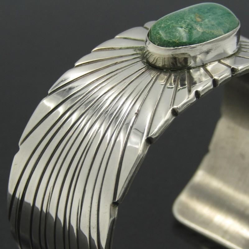 【美品】Navajo labradorite×moonstone バングル Navajo ナバホ族 バングル CM作 サンバースト ターコイズ