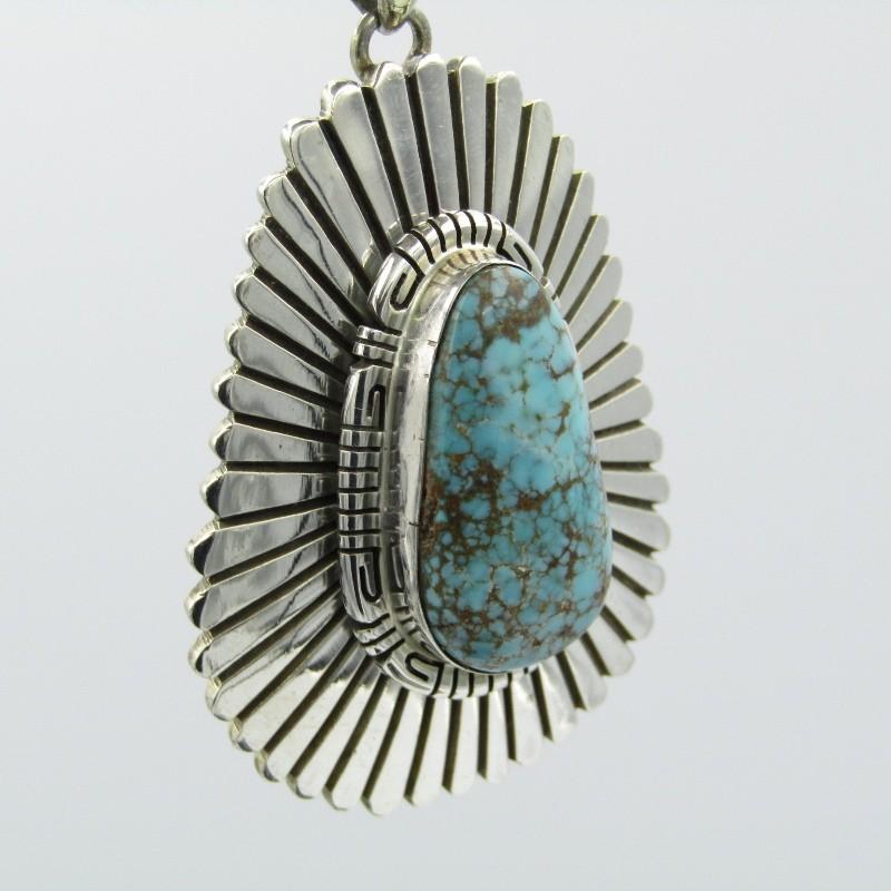 ターコイズ ダイヤモンド型ペンダント　ナバホ Indian Jewelry FUNNY公式ストア ナバホ族 ターコイズ