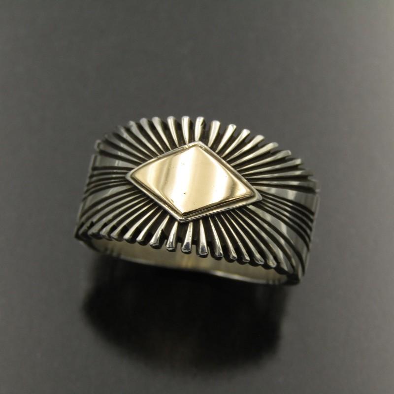 良品 Patricia Bedonie ナバホ族 リング サンバースト 14K Pat 良品 Patricia Bedonie ナバホ族 リング サンバースト 14K Pat