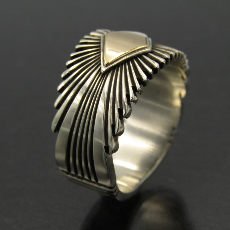 良品 Patricia Bedonie ナバホ族 リング サンバースト 14K Pat 良品 Patricia Bedonie ナバホ族 リング サンバースト 14K Pat
