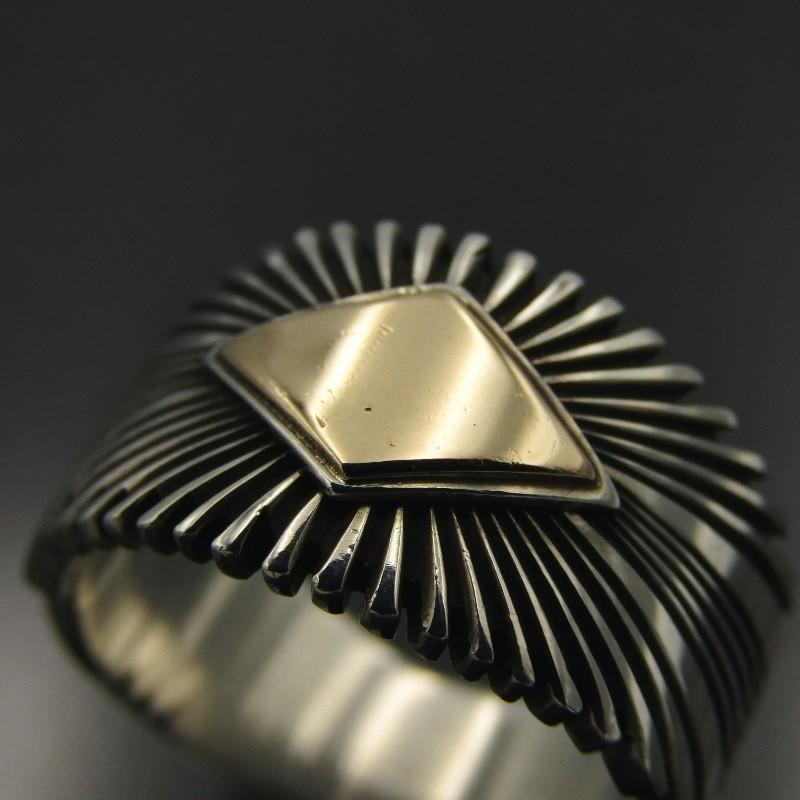良品 Patricia Bedonie ナバホ族 リング サンバースト 14K Pat 良品 Patricia Bedonie ナバホ族 リング サンバースト 14K Pat