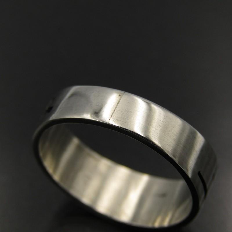 ホピ族 レオン ロマキマ作 インディアンジュエリー オーバーレイリング 18号 美品 Leon Lomakema ホピ族 リング オーバーレイ クラウド