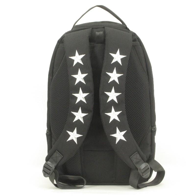 た*い様 SPRAYGROUND ブラックバックパック グラフィックプリント SPRAYGROUND スプレーグラウンド バックパック プリント