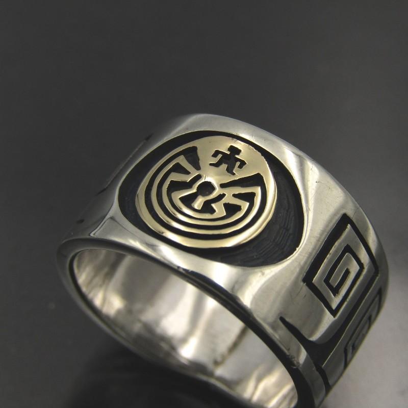 良品 Jason Takala ナバホ族 リング オーバーレイ 14K メイズ