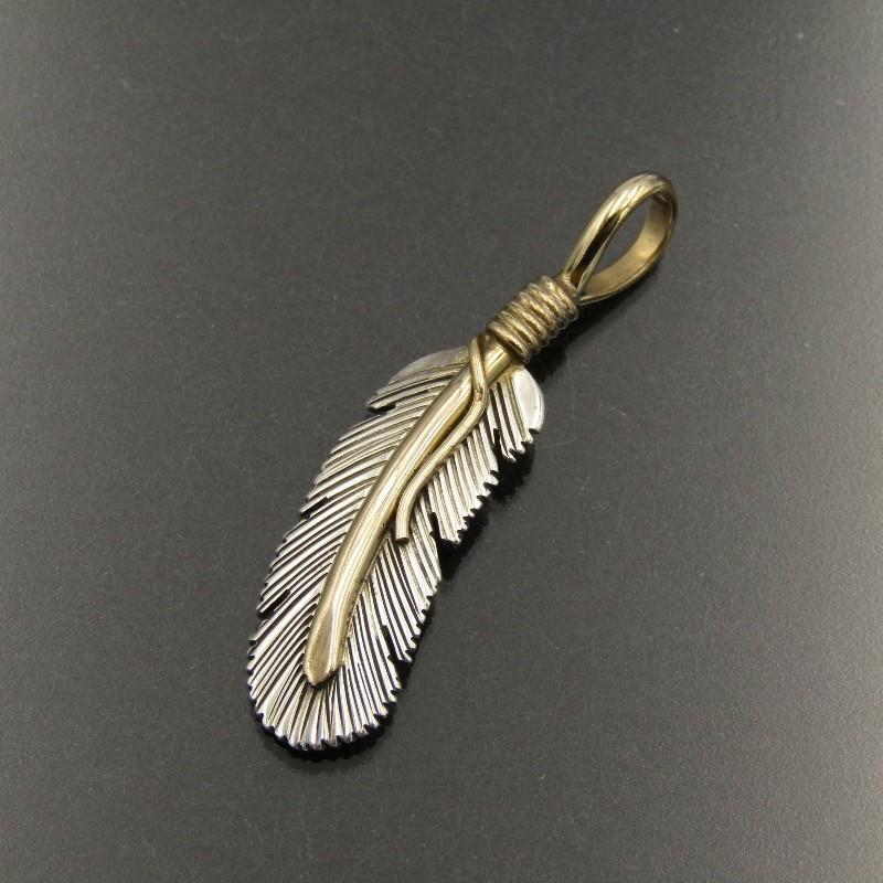 良品 Harvey Mace ナバホ族 ペンダント フェザー 12KGF 良品 Harvey Mace ナバホ族 ペンダント フェザー 12KGF