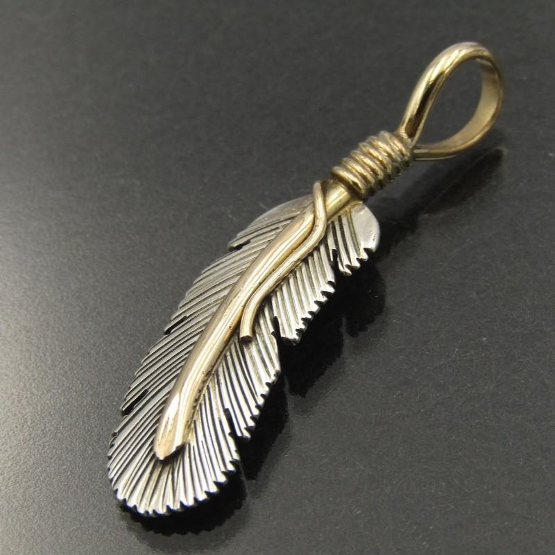 良品 Harvey Mace ナバホ族 ペンダント フェザー 12KGF 良品 Harvey Mace ナバホ族 ペンダント フェザー 12KGF