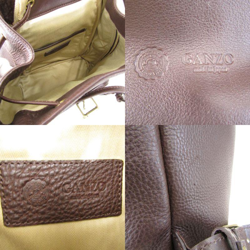 GANZO 美品 ガンゾ リュック 7QS-H 57559 レザー バックパック GANZO 美品 ガンゾ リュック 7QS-H 57559 レザー バックパック