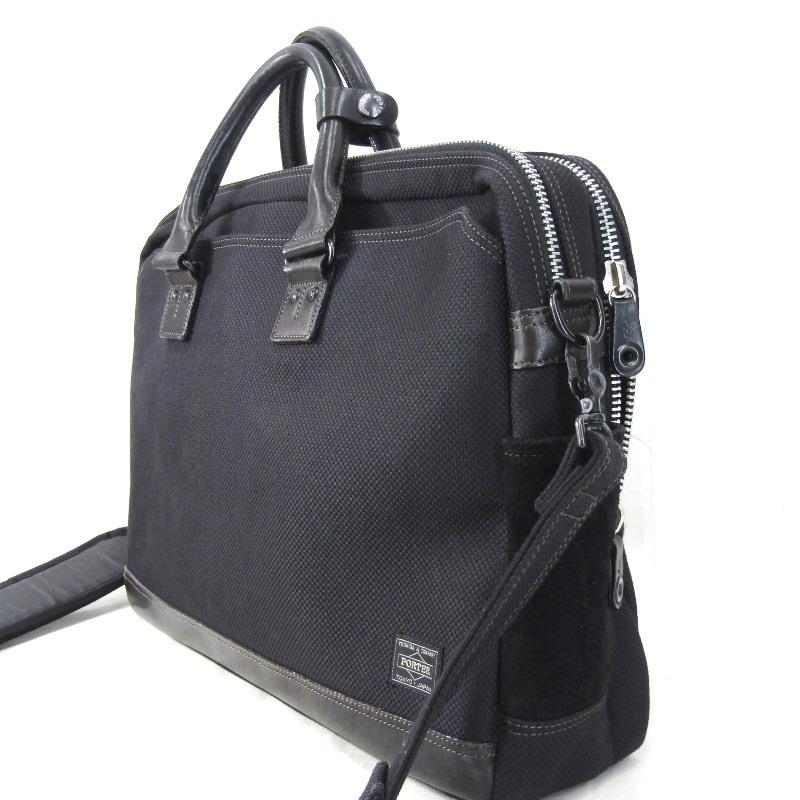 PORTER ポーター ブリーフケース エルダー 010-04430 2WAY ビジネスバッグ 吉田カバン ELDER ナイロンコットン ブラック 黒   61000403｜classic｜02