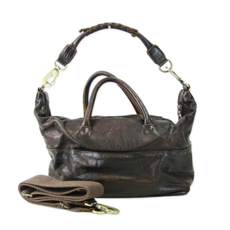 JAS M.B ジャスエムビー ハンドバッグ レザー 2WAY ボストン 