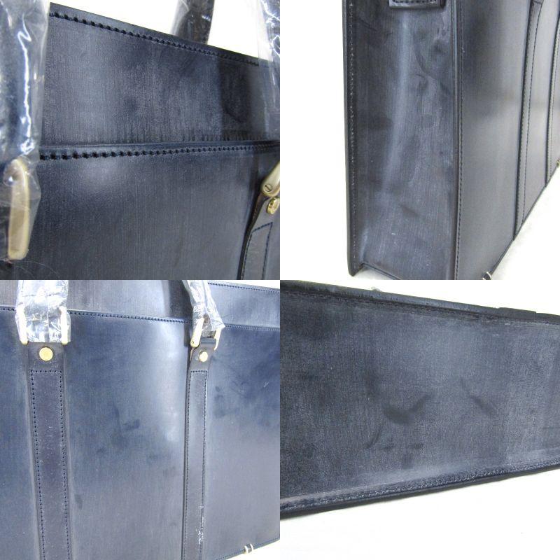 ココマイスター　ブリーフケース ビジネスバッグ　ハンドバッグ　ネイビー ブライドル バンガーブリーフ | ココマイスター公式サイト