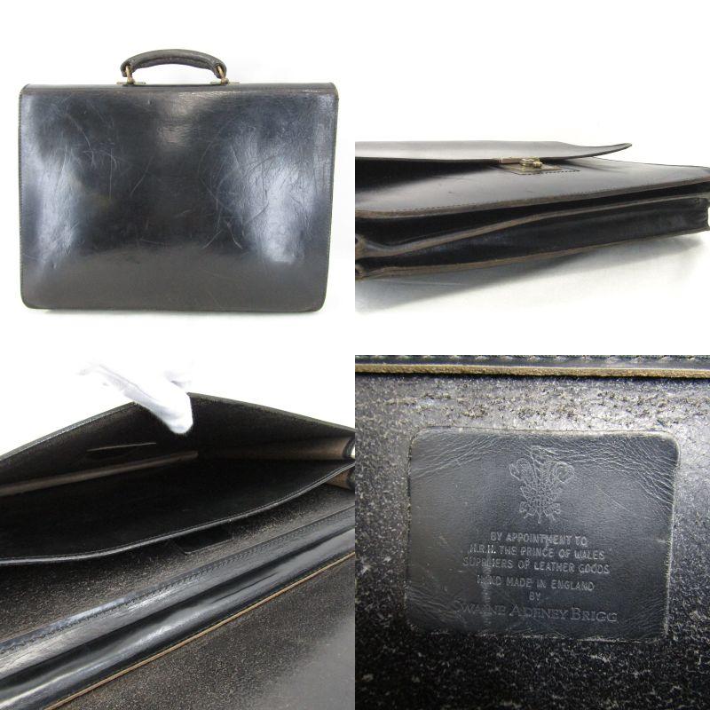 【値下げ】 スウェインアドニーブリッグ ビジネスバッグ 黒 ブリーフケース Swaine Adeney Brigg スウェインアドニーブリッグ ブリーフ