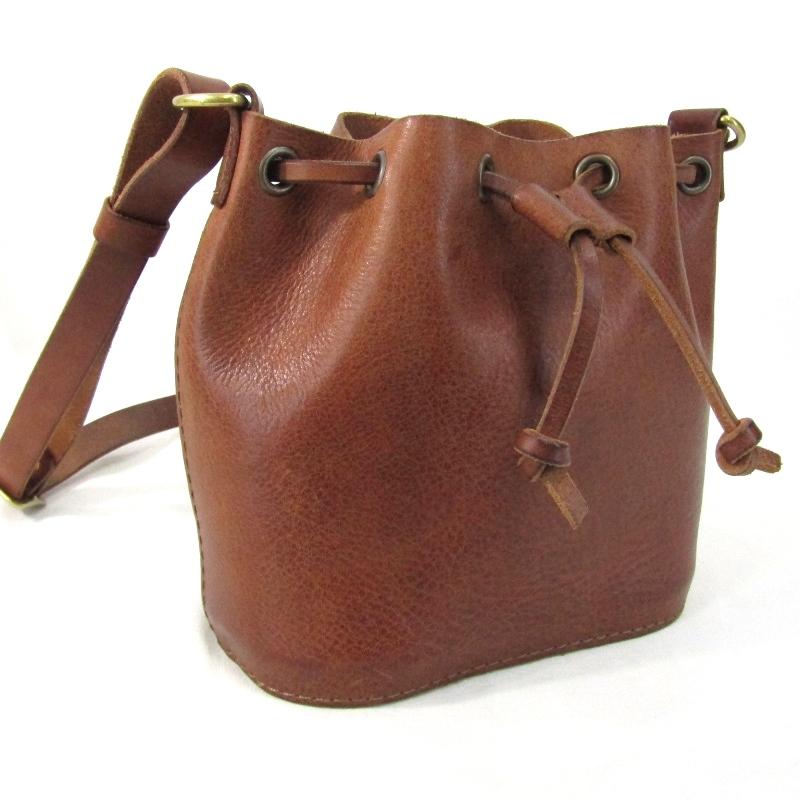 アナロジコブラウンレザー巾着リュック　analogico 巾着リュック |analogico（アナロジコ）