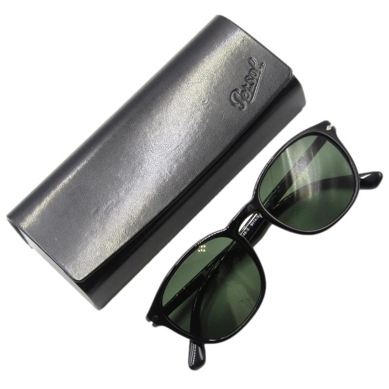 美品 Persol ペルソール サングラス 3148-S 9014/31 スクエア ばね丁番 