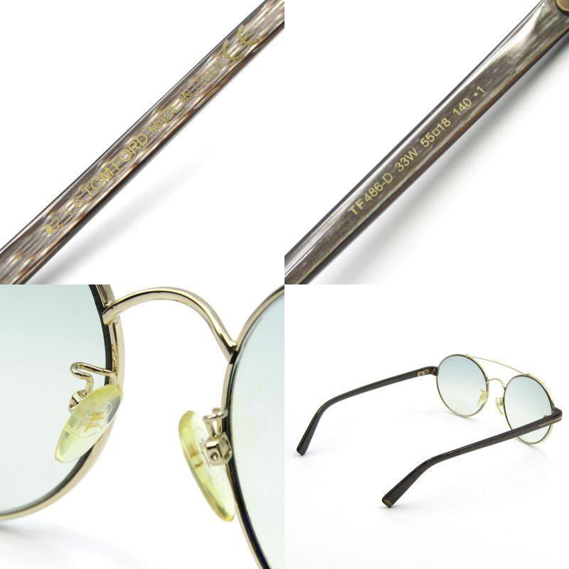 TOM FORD トムフォード サングラス TF486-D ラウンド イタリア製 33W  
