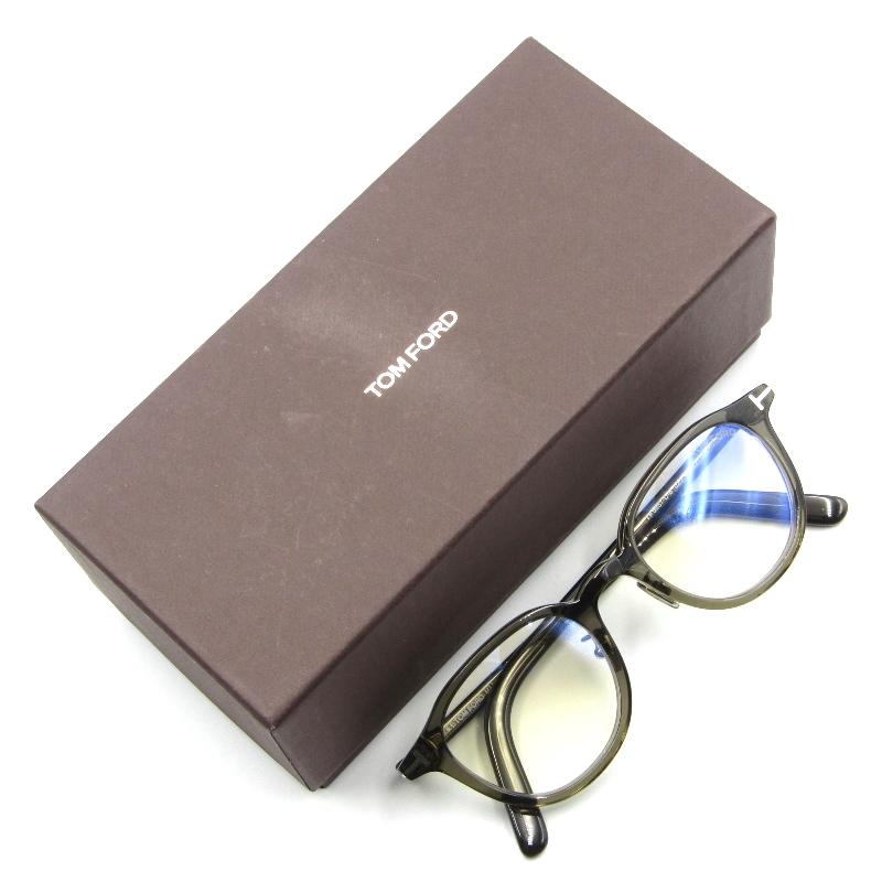 美品 TOM FORD トムフォード メガネフレーム TF5857-D-B ボストン 日本 