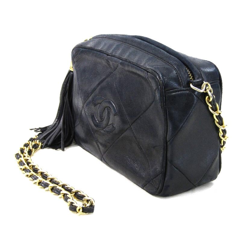 CHANEL シャネル フリンジ付き 巾着バッグ ショルダーバッグ ヴィンテージ CHANEL シャネル フリンジ付き 巾着バッグ ショルダーバッグ