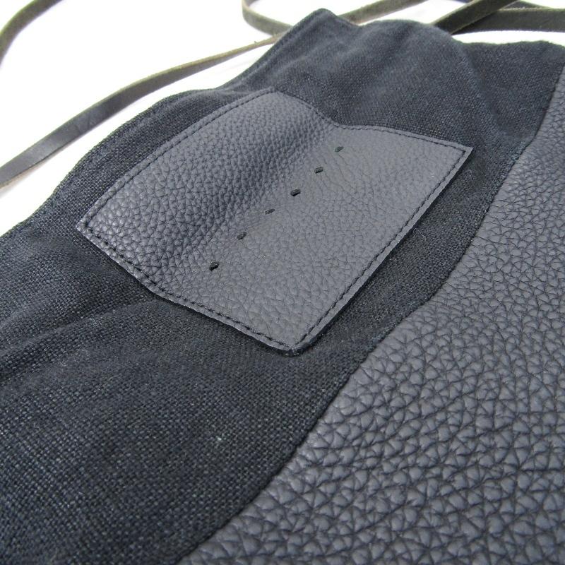 DEVOA デヴォア Crossbody bag linen calf leather ショルダーバッグ  