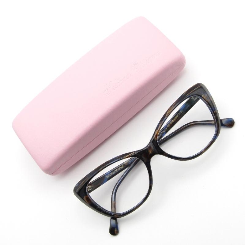 未使用 Selima Optique セリマオプティーク メガネフレーム ROXANNE フランス製 ロクサーヌ E64 ブルー/ブラウンデミ ...