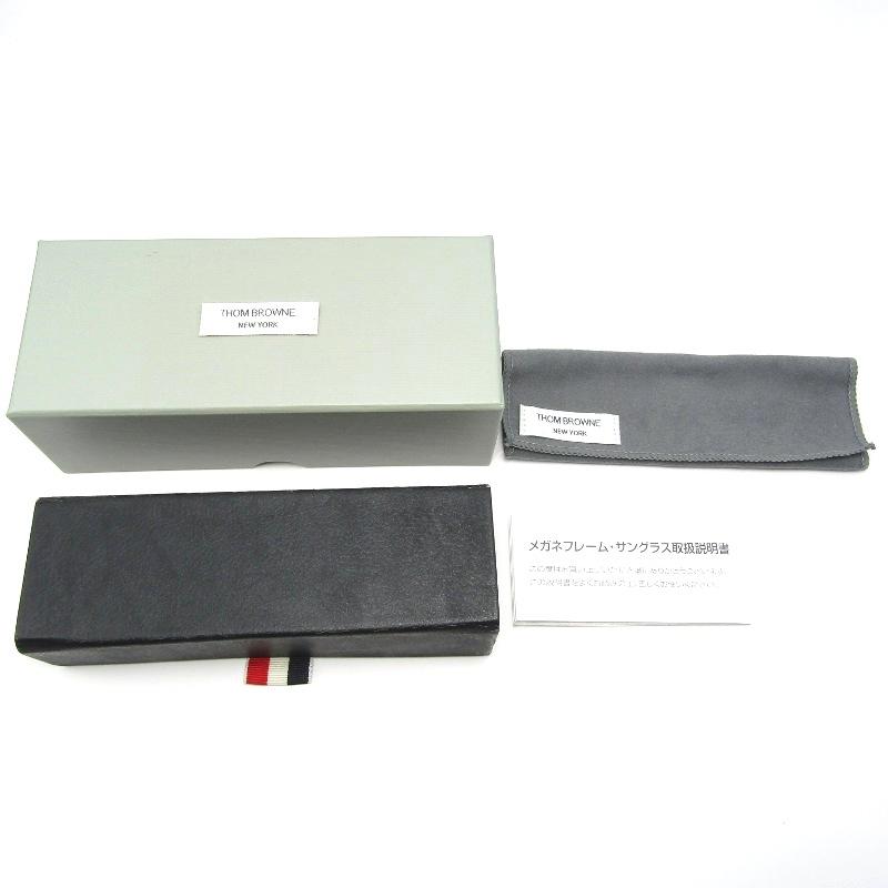 THOM BROWNE トムブラウン メガネフレーム TB-011-H 度入り 日本製 ボストン コンビ DITA期 NAVY/SILVER 61004213 THOM BROWNE（トム ブラウン） メガネフレーム TB-011-H 度入り 日本製