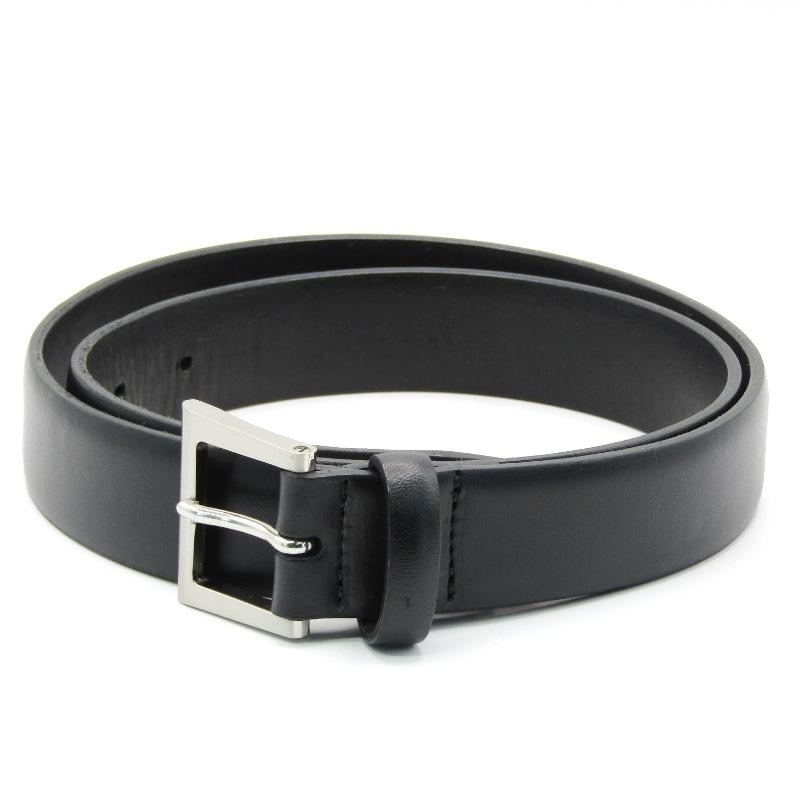 THE SOLE ザ・ソール ベルト クラシックドレス ブラックカーフ 30mm幅 牛革 ブラスバックル ブラック 黒 85  61004792 | 
