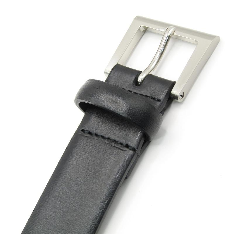 THE SOLE ザ・ソール ベルト クラシックドレス ブラックカーフ 30mm幅 牛革 ブラスバックル ブラック 黒 85  61004792 |  | 01