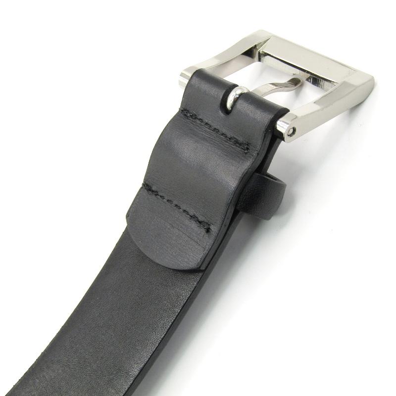 THE SOLE ザ・ソール ベルト クラシックドレス ブラックカーフ 30mm幅 牛革 ブラスバックル ブラック 黒 85  61004792 |  | 02