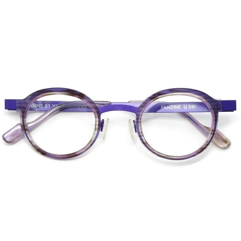 未使用 ANNE ET VALENTIN アンバレンタイン メガネフレーム FANZINE フランス製 ファンジン U240 バイオレット/グレーササ 61004832 未使用 ANNE ET VALENTIN アンバレンタイン メガネフレーム FANZINE