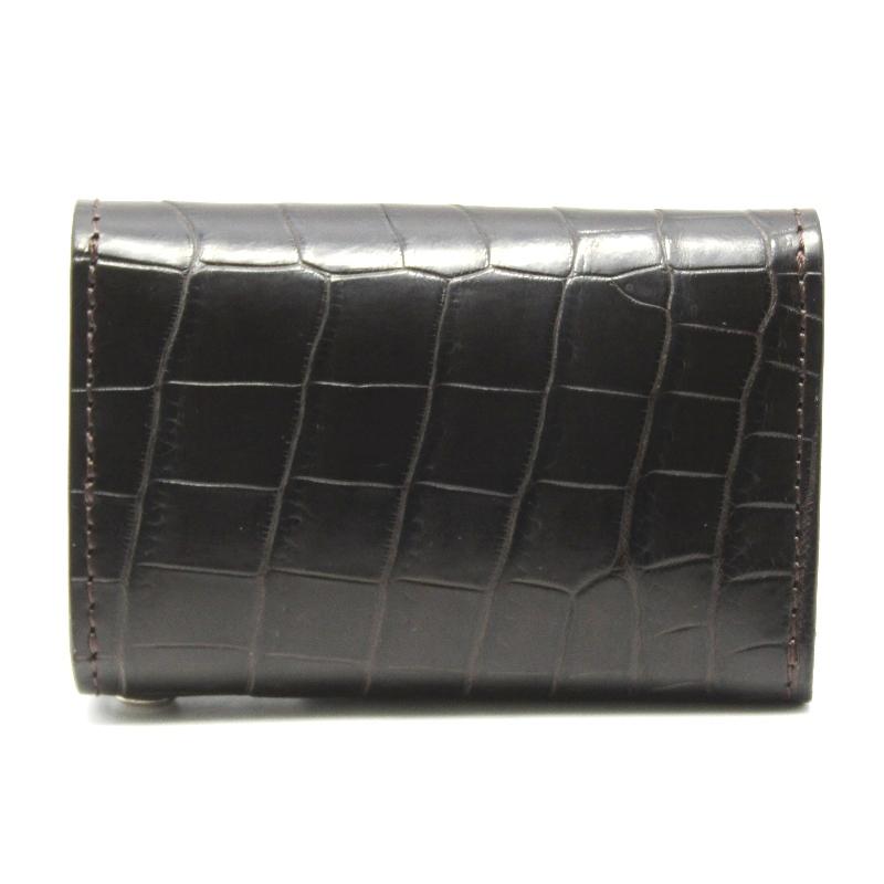 美品 WILDSWANS ワイルドスワンズ キーケース クロコ DAKAR 内装サドルプルアップ ダカール 4連 チョコ 61005274 WILDSWANS（ワイルドスワンズ） 美品 キーケース クロコ DAKAR 内装